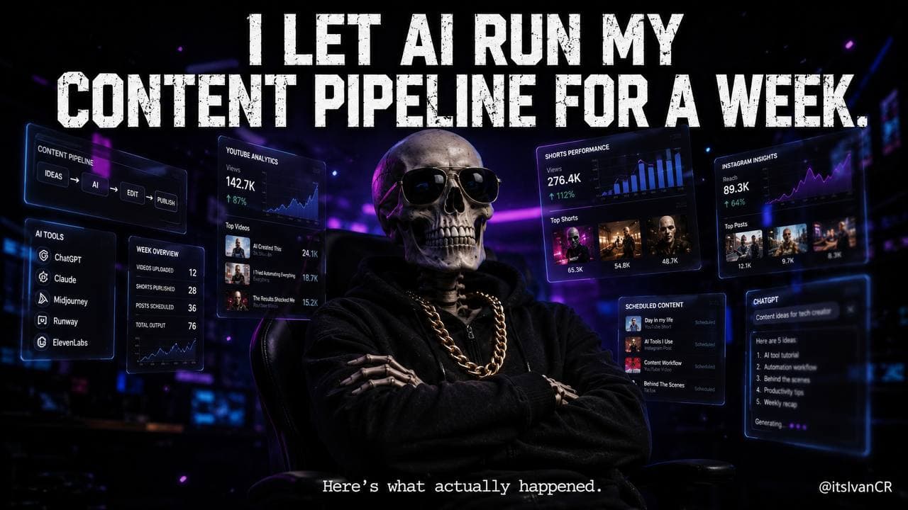 I let AI run my content pipeline for a week